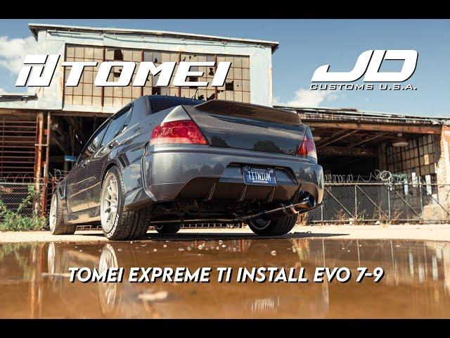 JD Customs U.S.A. CT9A Mitsubishi Lancer EVO9 TOMEI Expreme Ti Full Titanium Muffler (JDM Bumper)