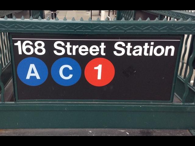 MTA NYC Subway: R32, R46, R62A & R160 (1) (A) (C) Trains @ Washington Heights-168th Street