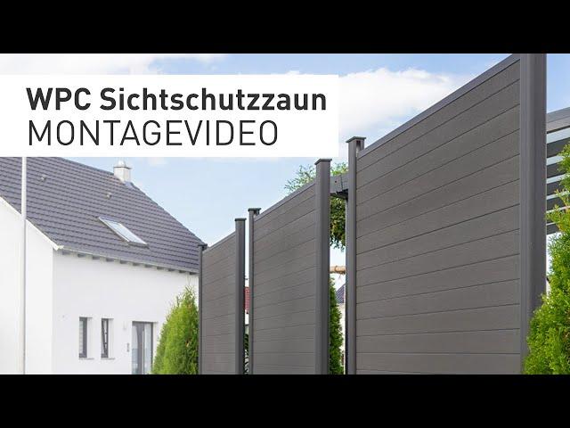 WPC Sichtschutzzaun (Montagevideo)