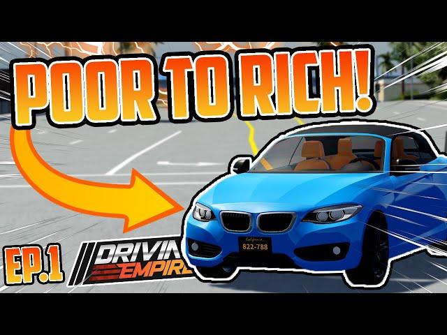 Going From POOR To RICH In Driving Empire! (Full Walkthrough) - Ep.1 | Driving Empire | Roblox