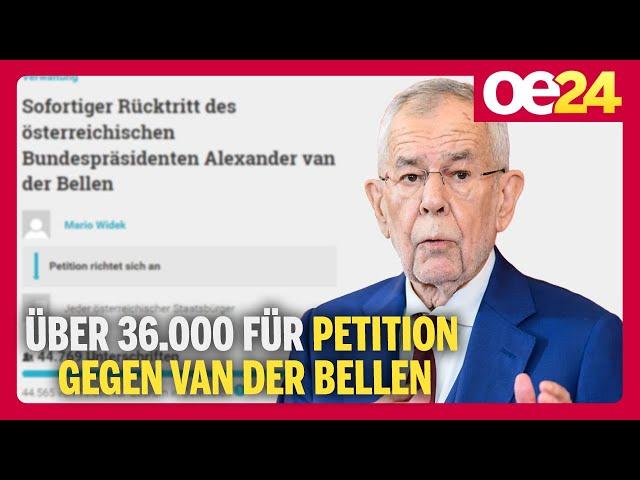 Über 36.000 für Petition gegen Van der Bellen