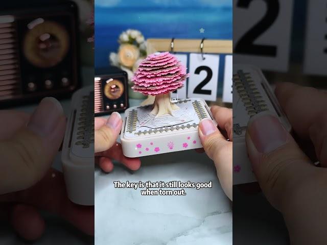 Amazing gift ideas 3d calendar notes paper pieces tear off memo pad made by laser cutting#diy #gift