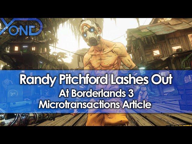 Randy Pitchford Lashes Out At Borderlands 3 Microtransactions Article