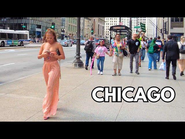 Summer Beautiful Day in Chicago on Saturday | July 20, 2024 | 4k 60fps City Sounds