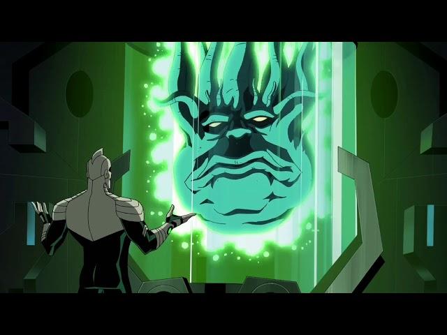Captain Marvel pleads with the Supreme Intelligence