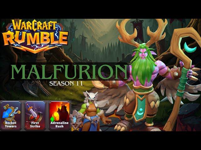 Warcraft Rumble PvP : Turtle Malfurion Strong no mind build | S11W1