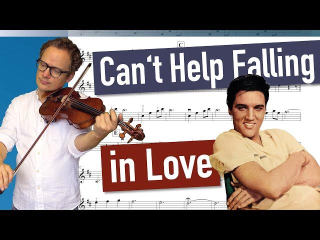 Can't help Falling in Love - Elvis Presley | Violin Cover | Playalong | Violin Sheet Music