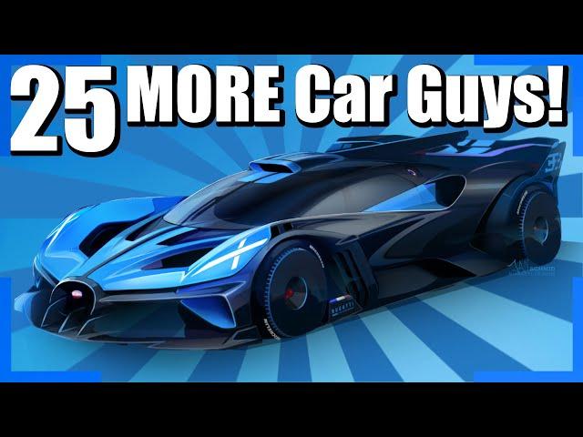 25 MORE Types of Car Guys in 10 Minutes!