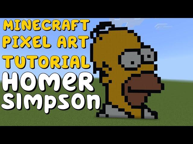 Minecraft Pixel Art Tutorial - Homer Simpson