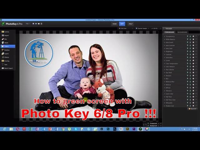 How to green screen with Photo Key 6/8 Pro !!! Portrait photography tutorial .