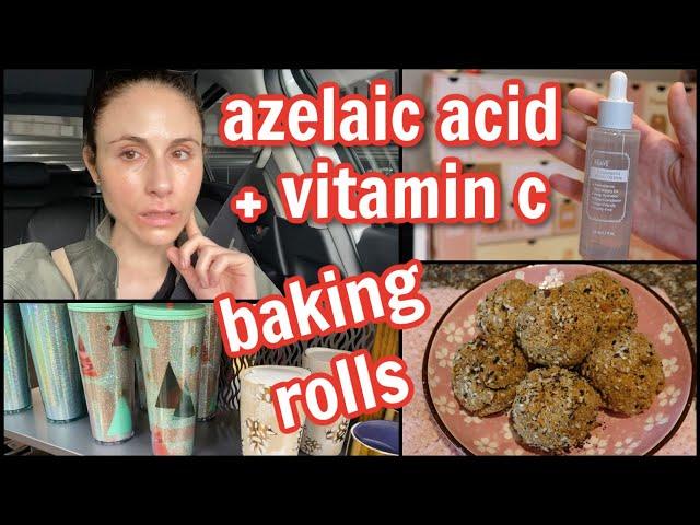 Vlog: Can you mix azelaic acid & vitamin C? Advent calendar, baking rolls & a grocery haul| Dr Dray