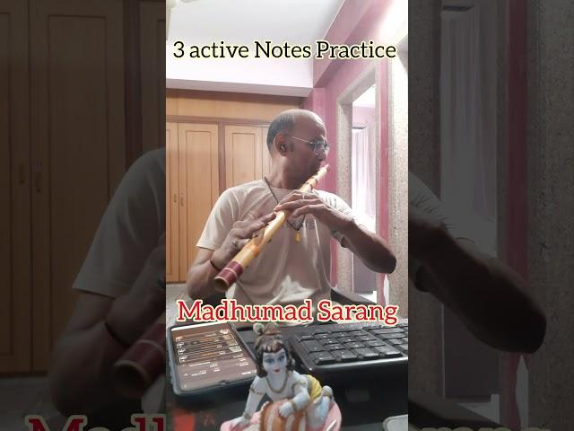 #shorts #3 octave Notes Practice In Raag Madhumad Sarang #flute