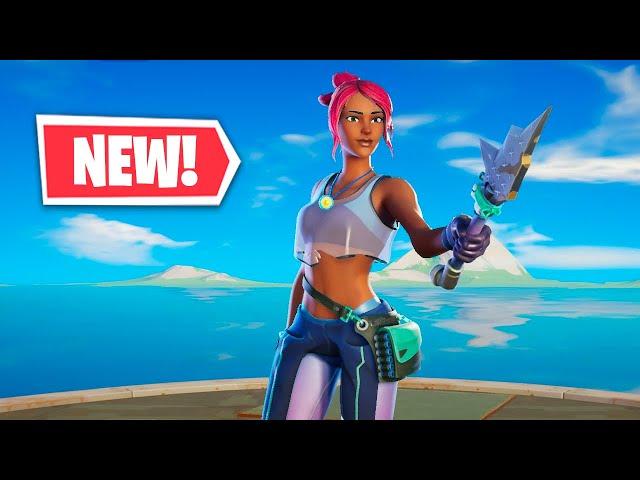 "OCEAN" SKIN GAMEPLAY - FORTNITE SEASON 3 BATTLE PASS SKIN SHOWCASE (NO COMMENTARY)