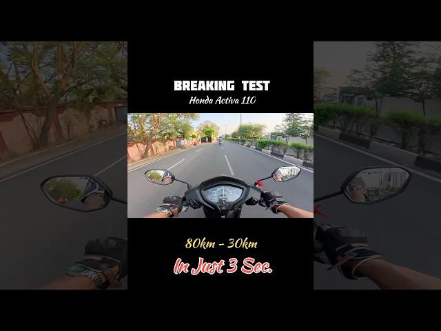 Breaking Test Activa 110️‍ #activa110 #hondaactiva #hondaactiva7g