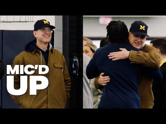 Mic'd Up: Jim Harbaugh At Michigan Pro Day | LA Chargers