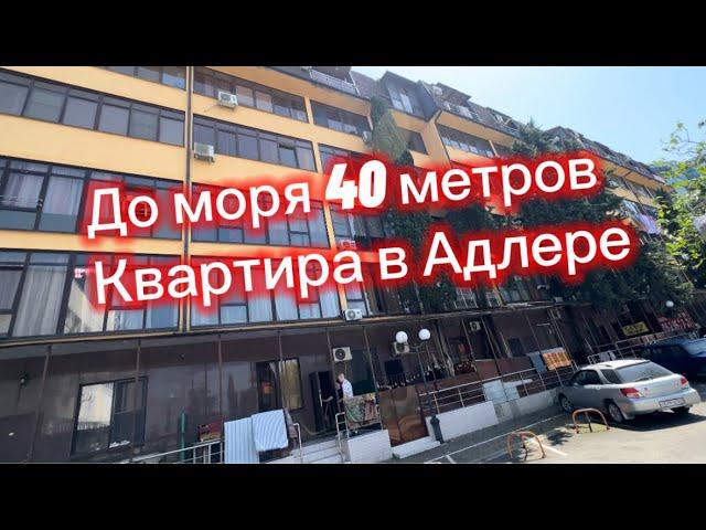 До моря 40 метров. Квартира в Адлере на Первой Береговой линии на море. Вариант для сдачи в аренду