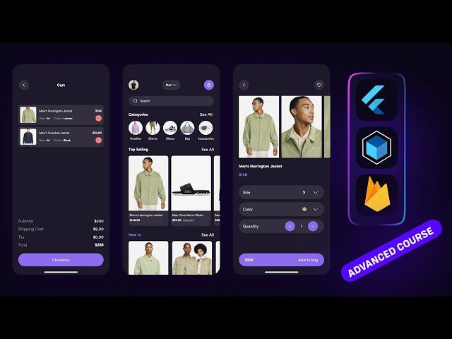 Complete Flutter E-commerce App - Bloc, Clean Architecture, Firebase