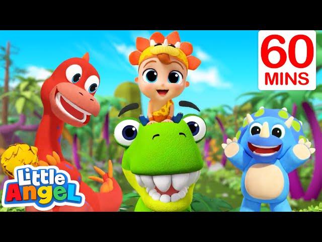 Dinosaur Adventures with Baby John, T-Rex, and Animals  | Little Angel Kids Songs & Nursery Rhymes