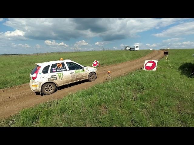 Lada Rally Kalina, Samara  Exhaust sound, fly by and water splash