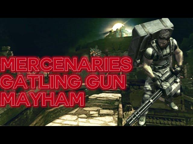 RESIDENT EVIL 5 MERCENARIES ANCIENT RUINS GATLING GUN 4K GAMEPLAY