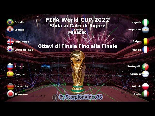 PES 2020 • FIFA World Cup Qatar 2022, Sfida ai Calci di Rigore, Ottavi di Finale fino Alla Finale