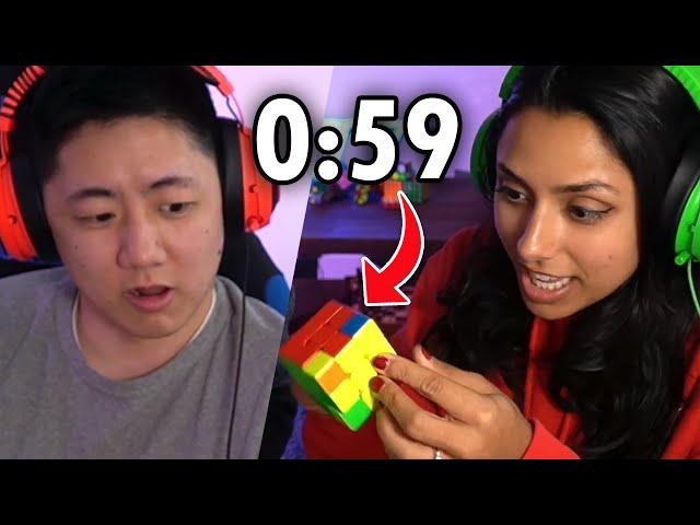 Can I Teach @MichelleKhare to Solve a Rubik's Cube in less than 60 SECONDS?