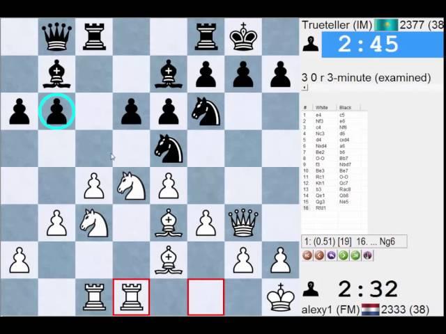 Blitzgame #25: FM alexy1 vs IM Trueteller - Live Commentary