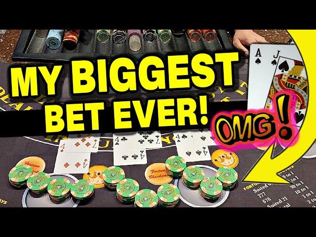  DO NOT MISS THIS!!!  My Biggest Bet EVER on Blackjack at a Vegas Casino