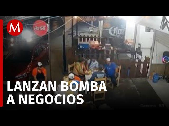 Balean negocios y queman vehículos en Tabasco