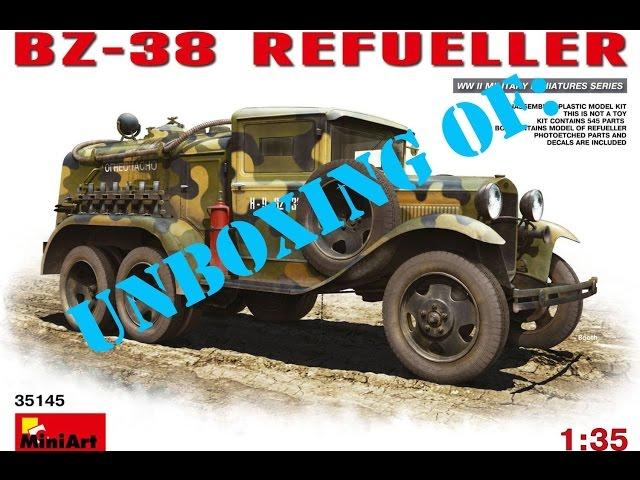 Unboxing of: MiniArt #35145 BZ-38 Refueller truck 1:35