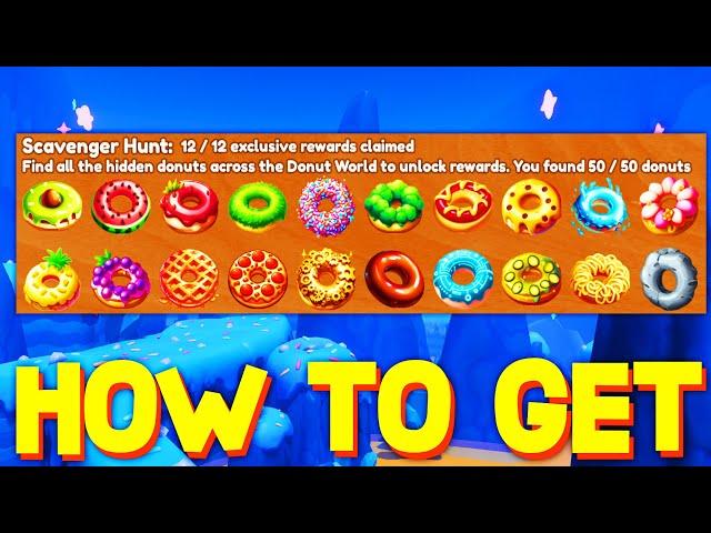 HOW TO GET ALL DONUTS LOCATIONS in SPEEDRUN 4! ROBLOX DONUT HUNT
