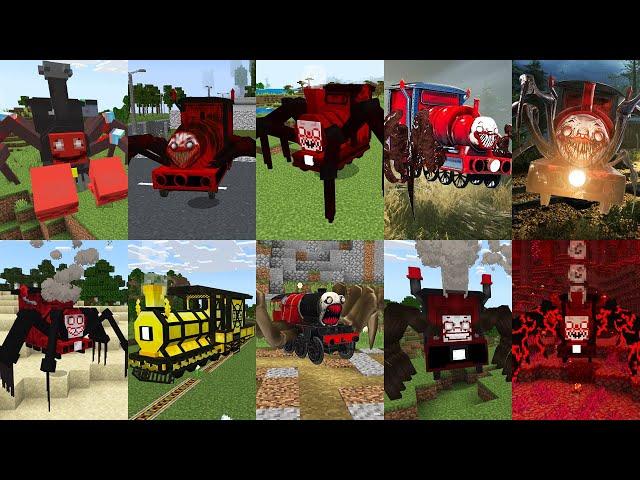 ВСЕ ВИДЫ ЧУ ЧУ ЧАРЛЬЗА В МАЙНКРАФТ CHOO-CHOO CHARLES MINECRAFT ADDON BEDROCK МОДЫ SCP