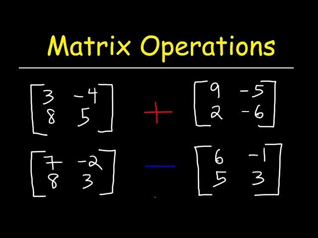 Adding and Subtracting Matrices