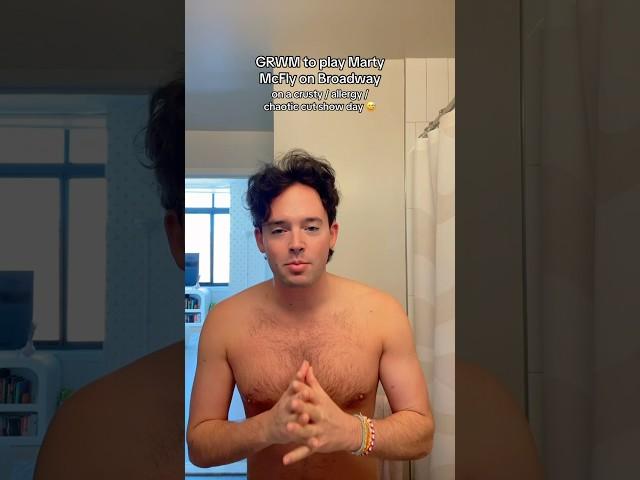 get ready with me to play Marty McFly w/ crusty allergies  #grwm #singer #actor #theatre #broadway