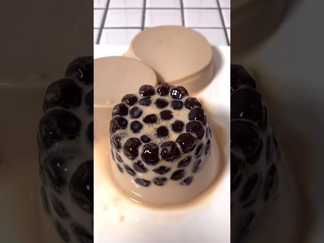 Making boba milk tea jelly pudding