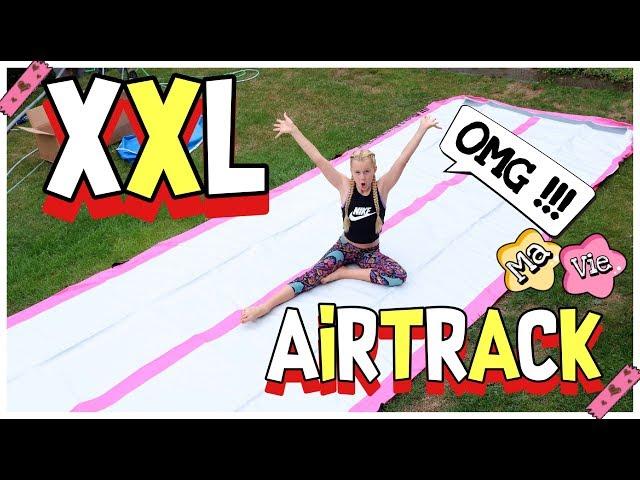 RIESEN XXL AIRTRACK UNBOXING TRICKS & SLIP'N'SLIDE  | MaVie Noelle Sport