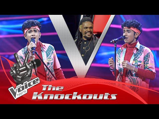 Danuk Lamasuriya | Ada Thaniyen Ma ( අද තනියෙන් මා ) |  The Knockouts | The Voice Teens Sri Lanka