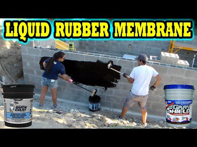 How to seal Concrete & CMU block walls and foundations with Liquid Rubber Waterproof Coatings D.I.Y.