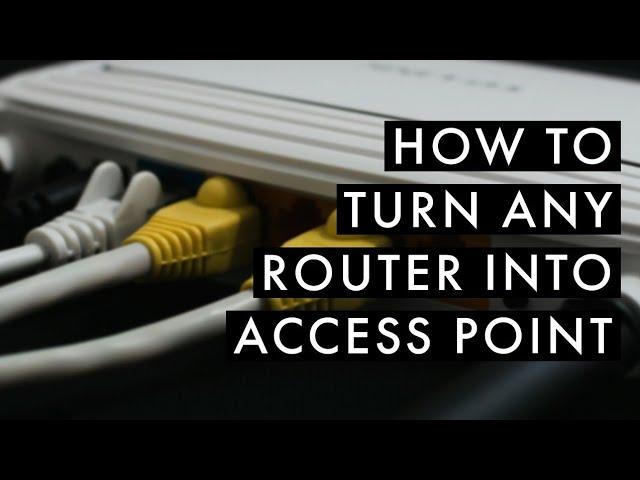 How to Turn Any Router Into A WiFi Extender | Access Point | wifi repeater