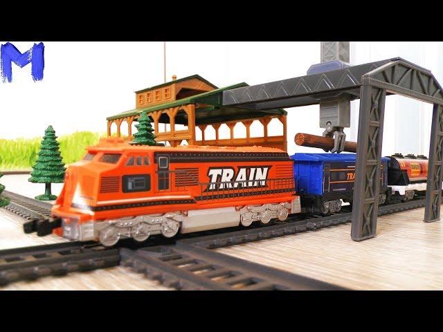 Train - Truck and railroad - Videos about cars and train for children Toys for boys