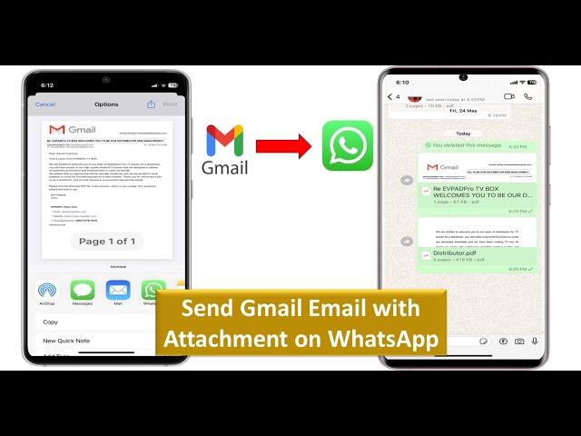 How to Send Gmail Email with Attachment on WhatsApp