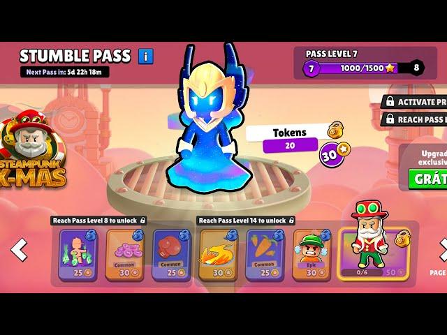 Novo Stumble Pass de Dezembro+passe secreto Stumble Guys 0.80