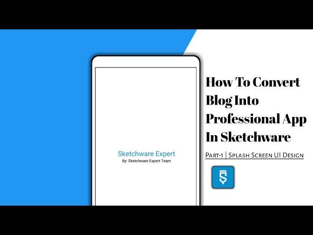 How To Convert Our Website Into A Professional Application In Sketchware | Part 1: Splash Screen