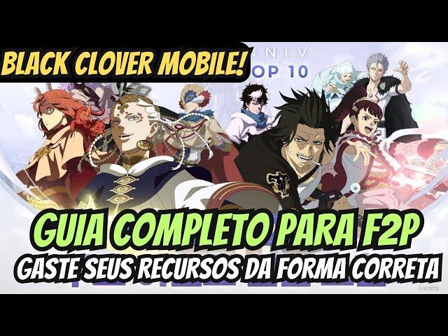 ⭐GUIA COMPLETO ATUALIZADO PARA F2P! DICAS E MACETES PARA PEGAR TODOS OS METAS - BLACK CLOVER MOBILE⭐