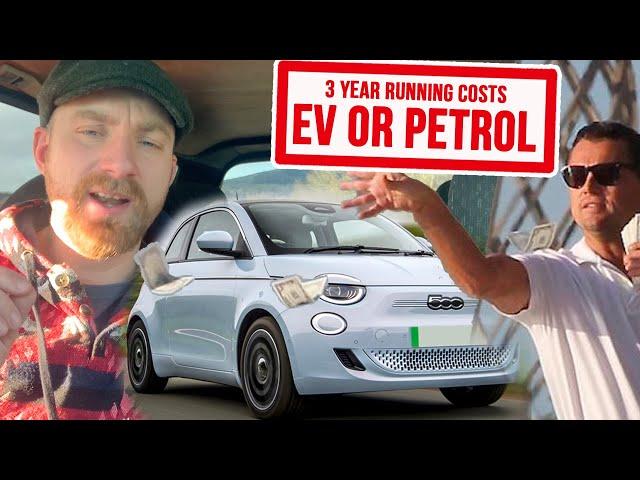 EV vs Petrol Fiat 500 Real Running Costs Over 3 Years. Maths with Geoff.