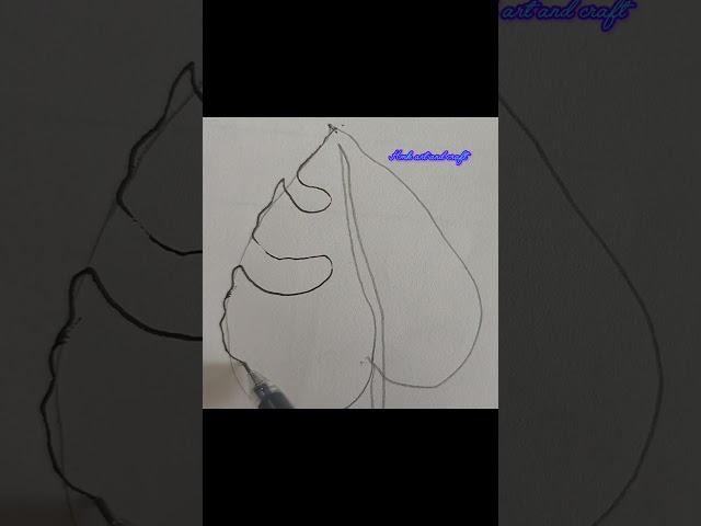 Leaf drawing steo by step #youtubeshorts #short #viralshorts #viralshort