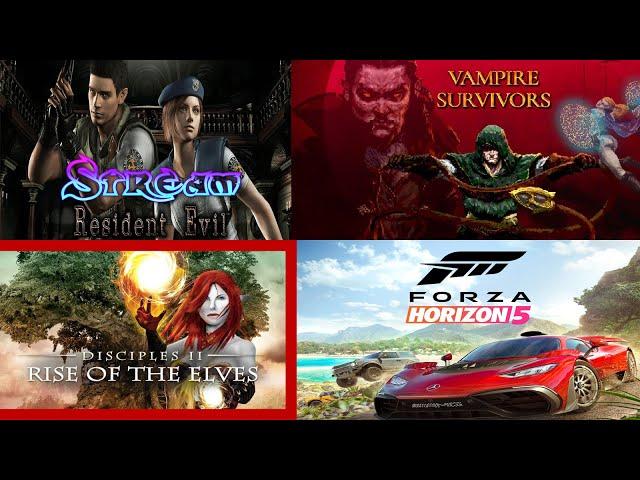 Resident Evil HD Remaster, Vampire Survivors, Forza Horizon 5, Disciples II