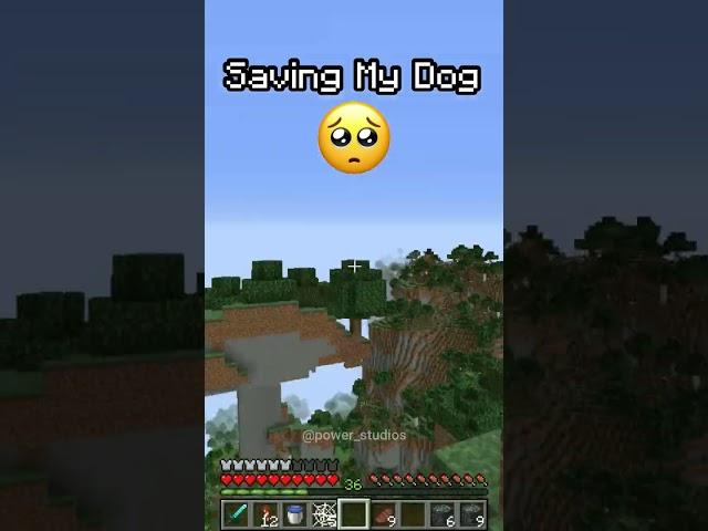 Saving my DOG in Minecraft  #shorts