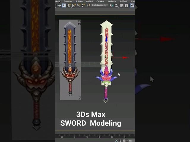 3Ds Max Sword Modeling #3dsmax #3dmodeling #vfxtutorials