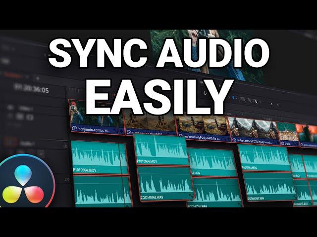 EASILY Sync AUDIO & VIDEO In Davinci Resolve!